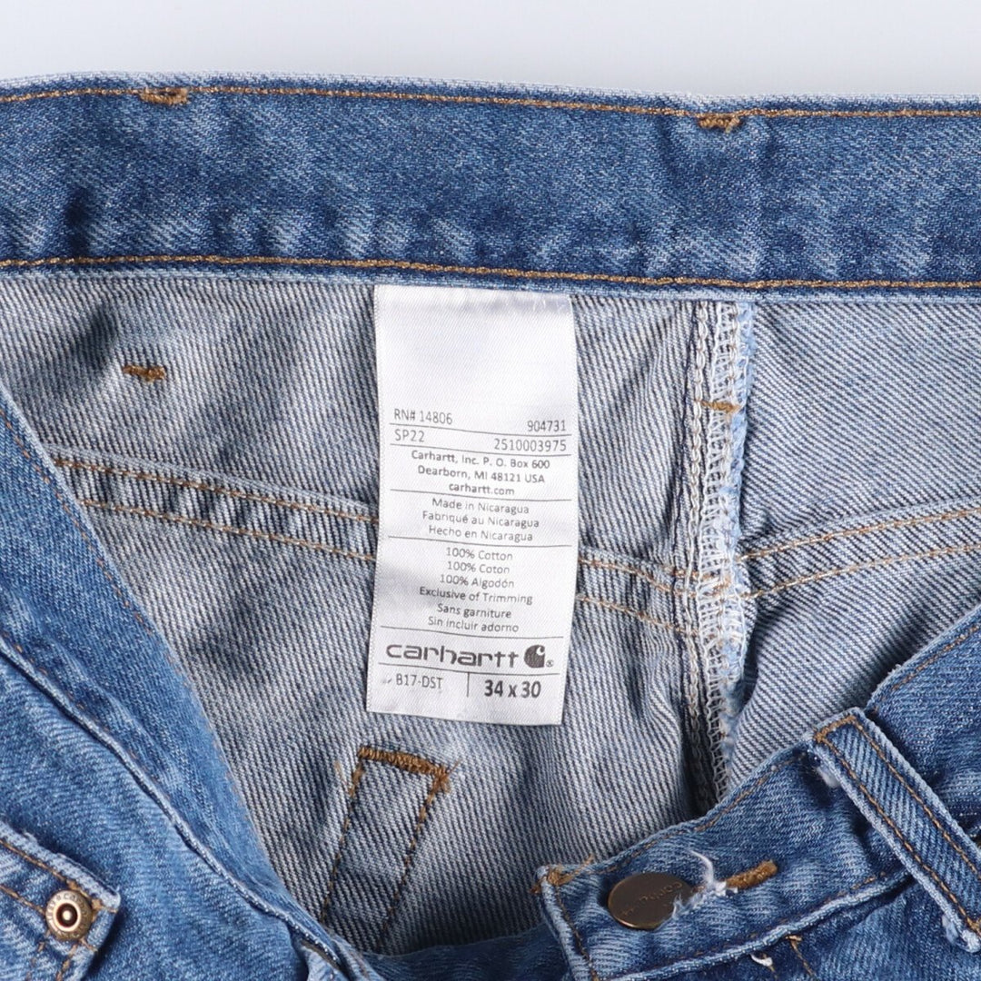 Carhartt Tapered Denim Pants for Men, W34 equivalent cotton blue type Vintage Second Hand