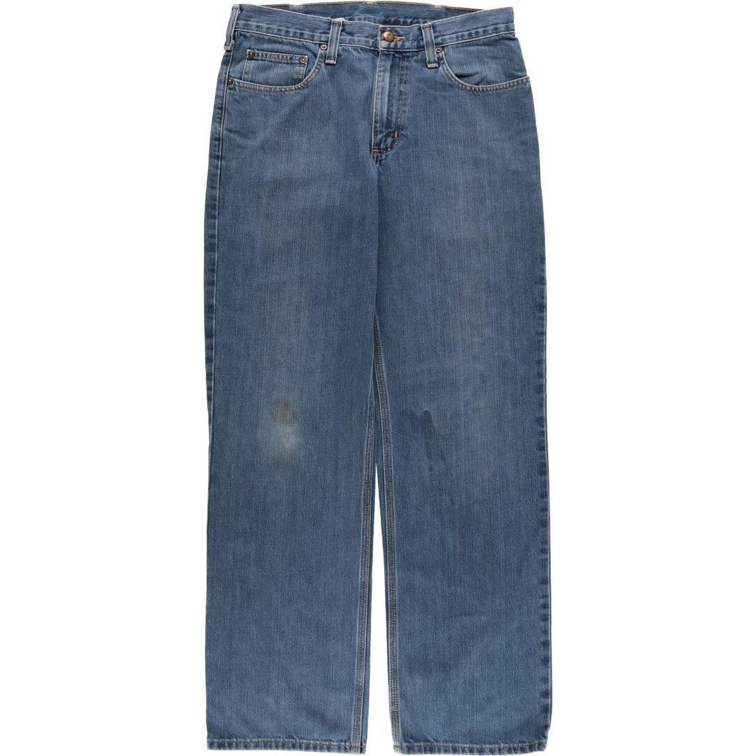 Carhartt Straight Denim Pants for Men, W33 equivalent unclear blue type Vintage Second Hand