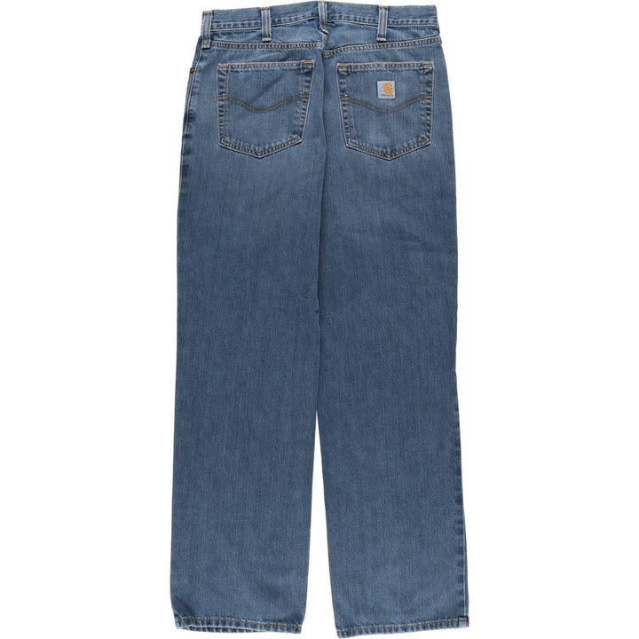 Carhartt Straight Denim Pants for Men, W33 equivalent unclear blue type Vintage Second Hand