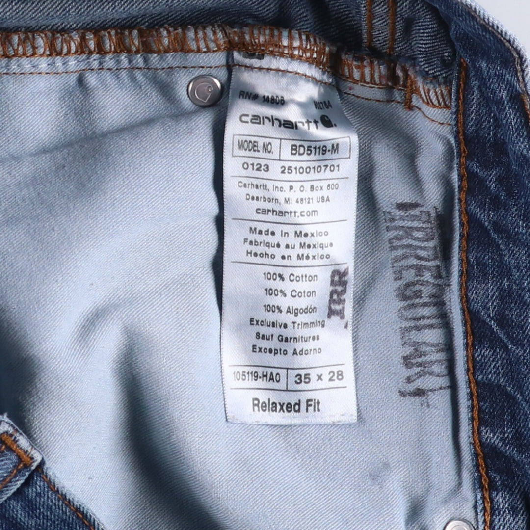 Carhartt Relaxed Fit Straight Denim Pants for Men, W36 cotton blue type Vintage Second Hand