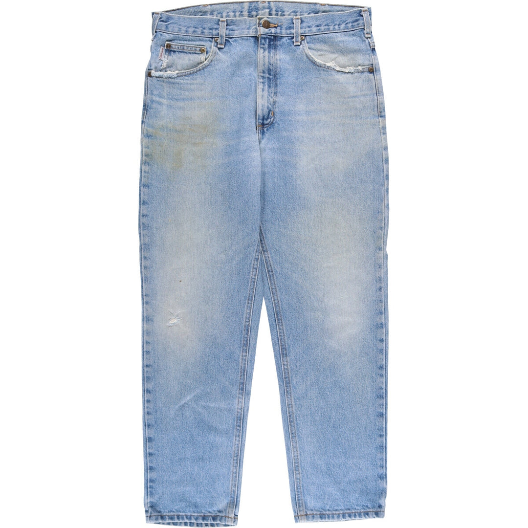 00'S Carhartt Traditional FIT Tapered Denim Pants Men's w35 equivalent cotton blue type Vintage Second Hand