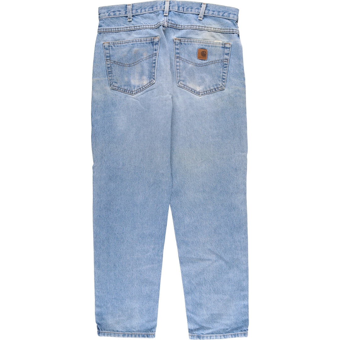 00'S Carhartt Traditional FIT Tapered Denim Pants Men's w35 equivalent cotton blue type Vintage Second Hand