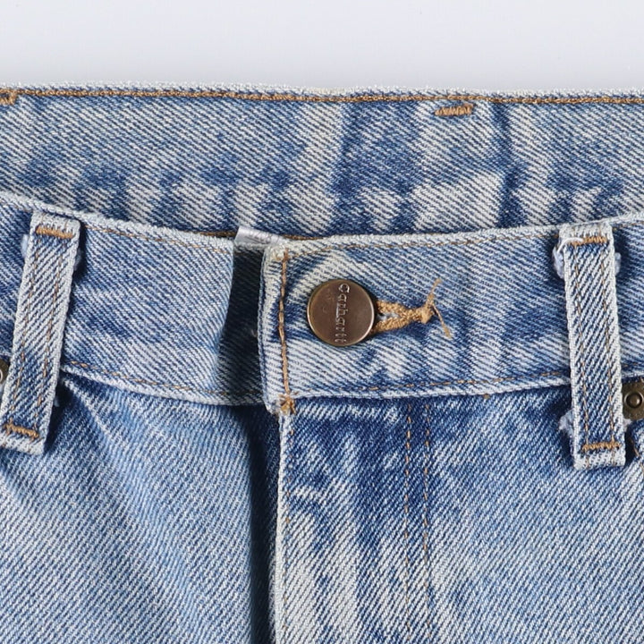 00'S Carhartt Traditional FIT Tapered Denim Pants Men's w35 equivalent cotton blue type Vintage Second Hand