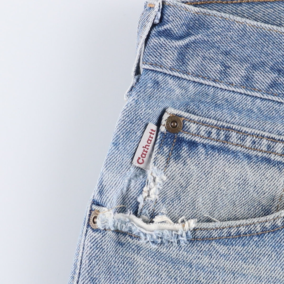 00'S Carhartt Traditional FIT Tapered Denim Pants Men's w35 equivalent cotton blue type Vintage Second Hand