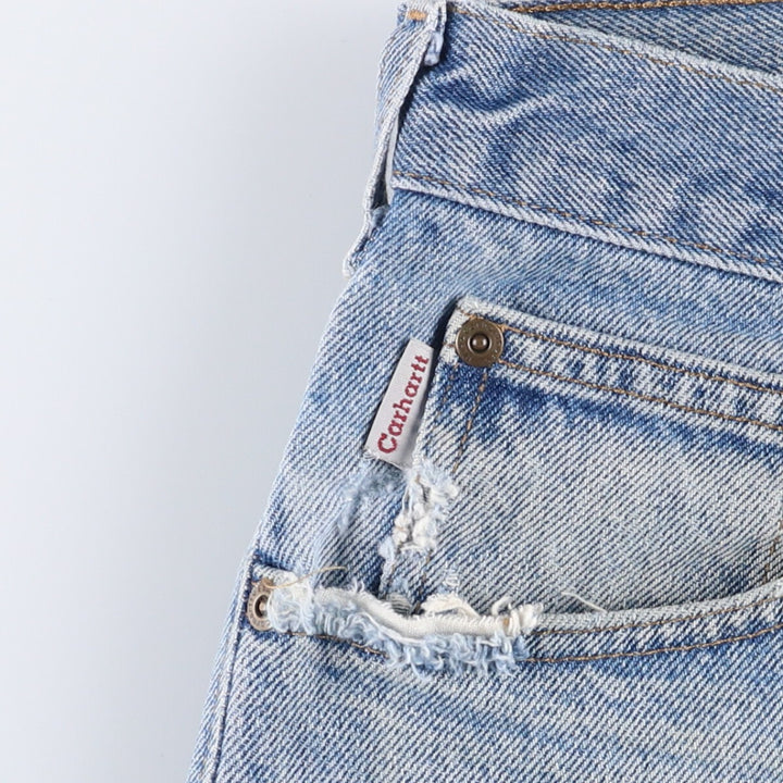 00'S Carhartt Traditional FIT Tapered Denim Pants Men's w35 equivalent cotton blue type Vintage Second Hand