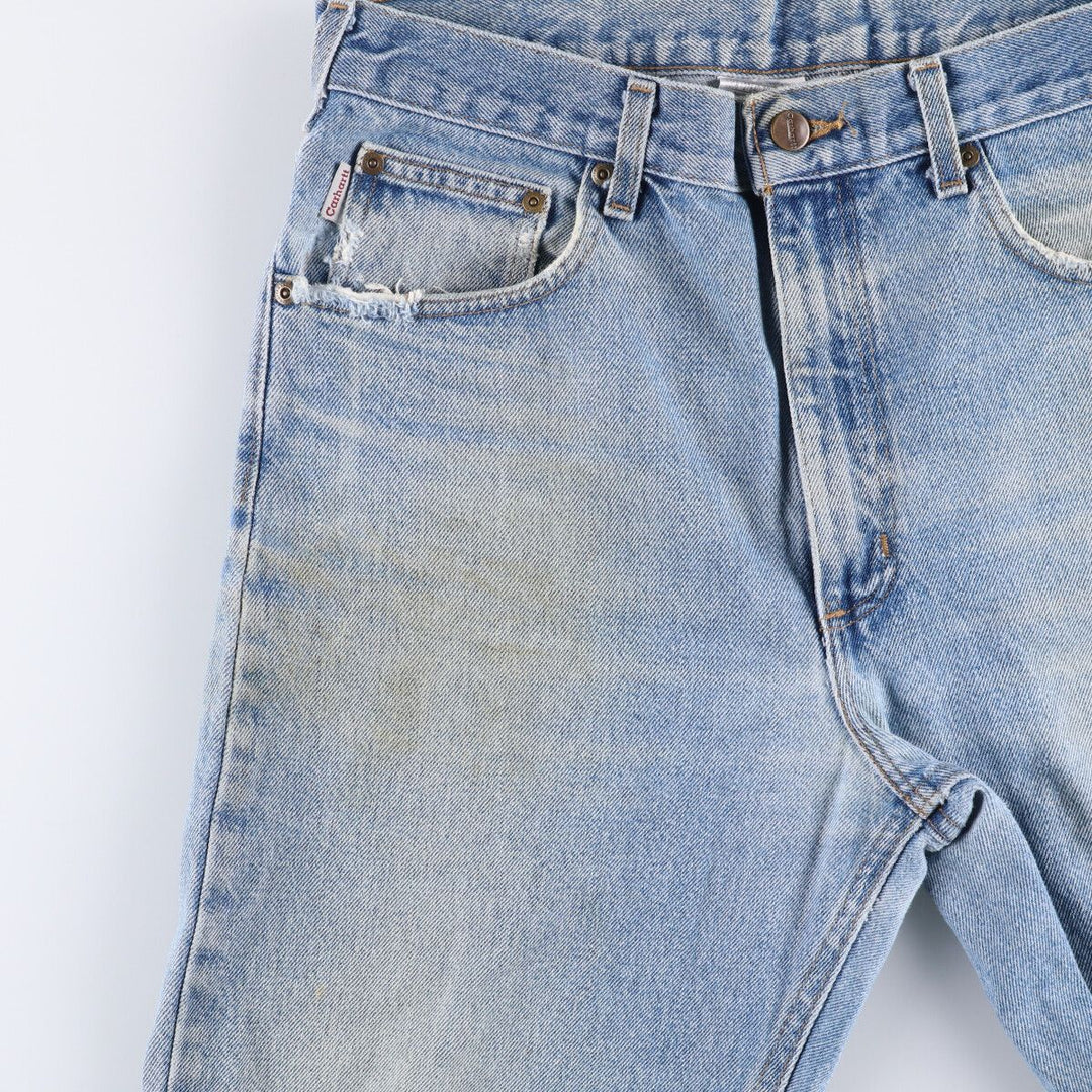 00'S Carhartt Traditional FIT Tapered Denim Pants Men's w35 equivalent cotton blue type Vintage Second Hand
