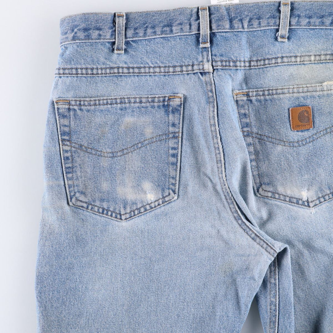 00'S Carhartt Traditional FIT Tapered Denim Pants Men's w35 equivalent cotton blue type Vintage Second Hand