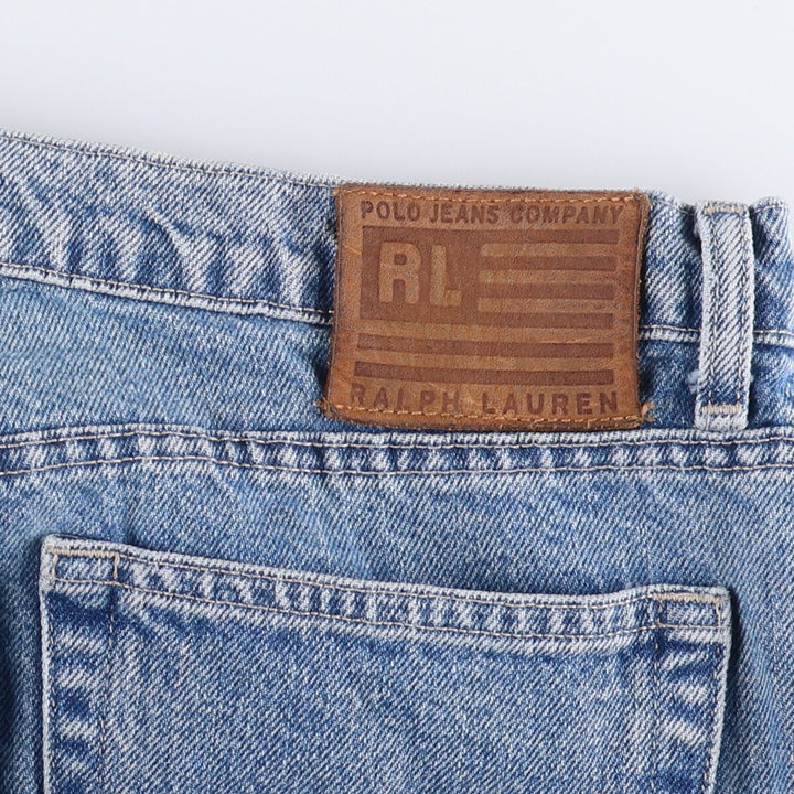00'S Ralph Lauren POLO JEANS COMPANY straight denim pants for men, W34 equivalent unclear blue type Vintage Second Hand