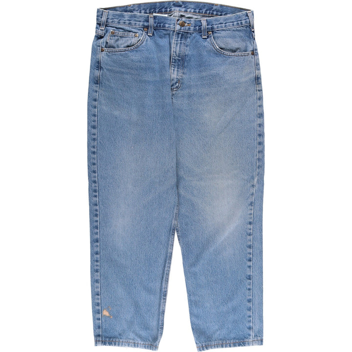 Carhartt Relaxed Fit Tapered Denim Pants for Men, W36 cotton blue type Vintage Second Hand