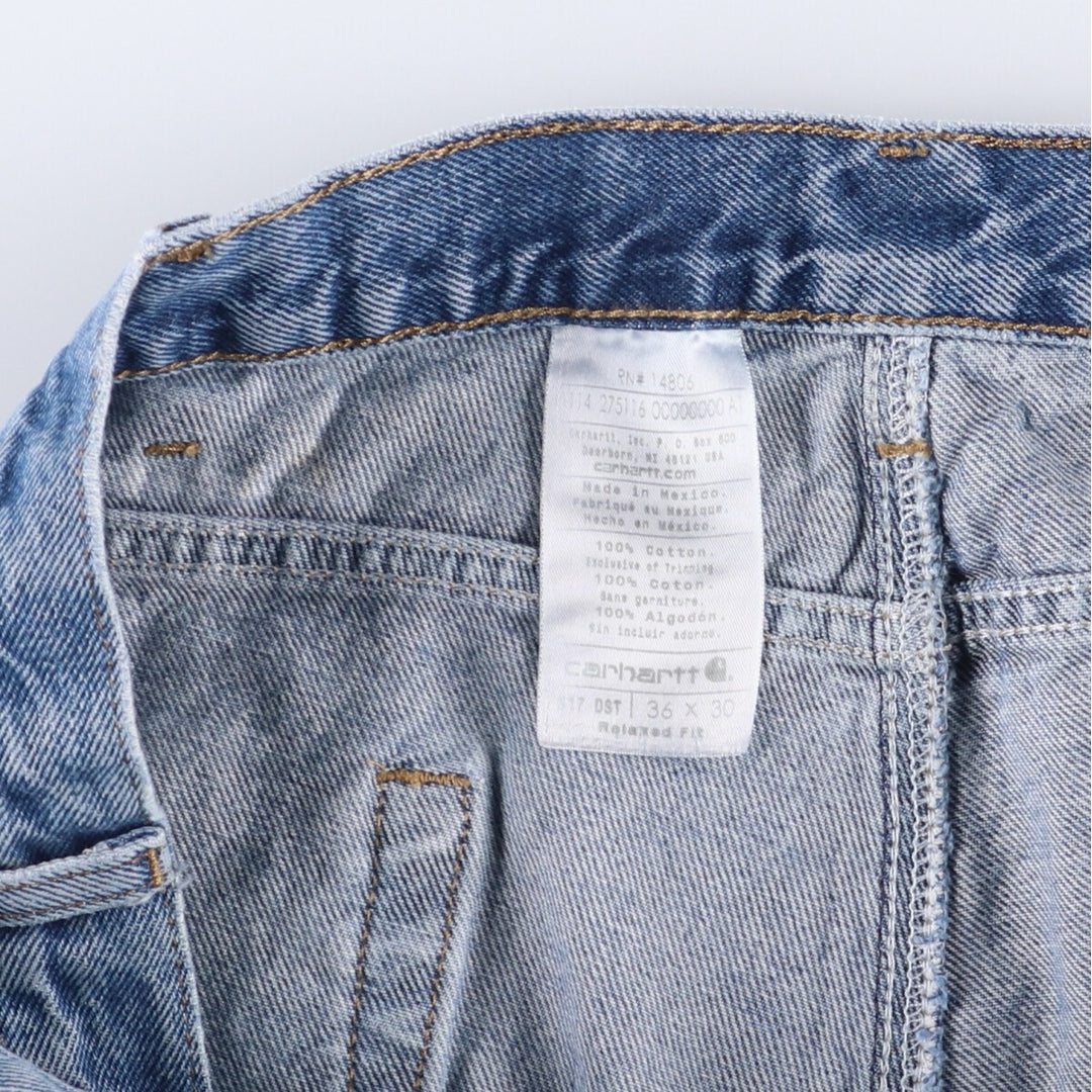 Carhartt Relaxed Fit Tapered Denim Pants for Men, W36 cotton blue type Vintage Second Hand