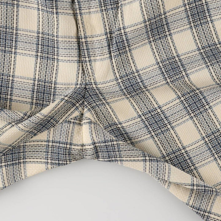 Vintage 1980'S Haggar Slacks Check Pattern Flare Pants, Men's Size W37 unclear Beige type Vintage Second Hand