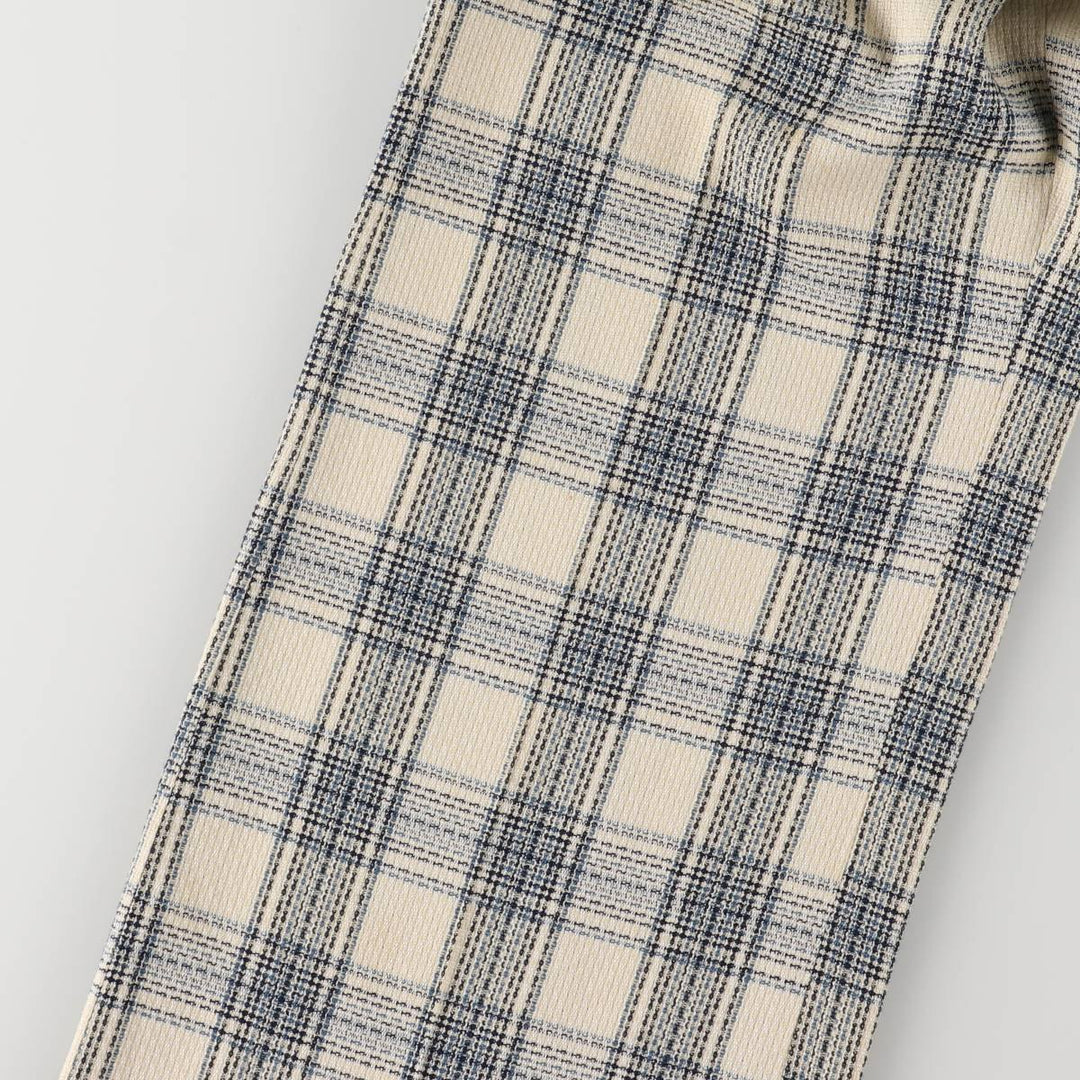 Vintage 1980'S Haggar Slacks Check Pattern Flare Pants, Men's Size W37 unclear Beige type Vintage Second Hand