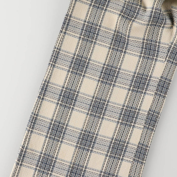 Vintage 1980'S Haggar Slacks Check Pattern Flare Pants, Men's Size W37 unclear Beige type Vintage Second Hand