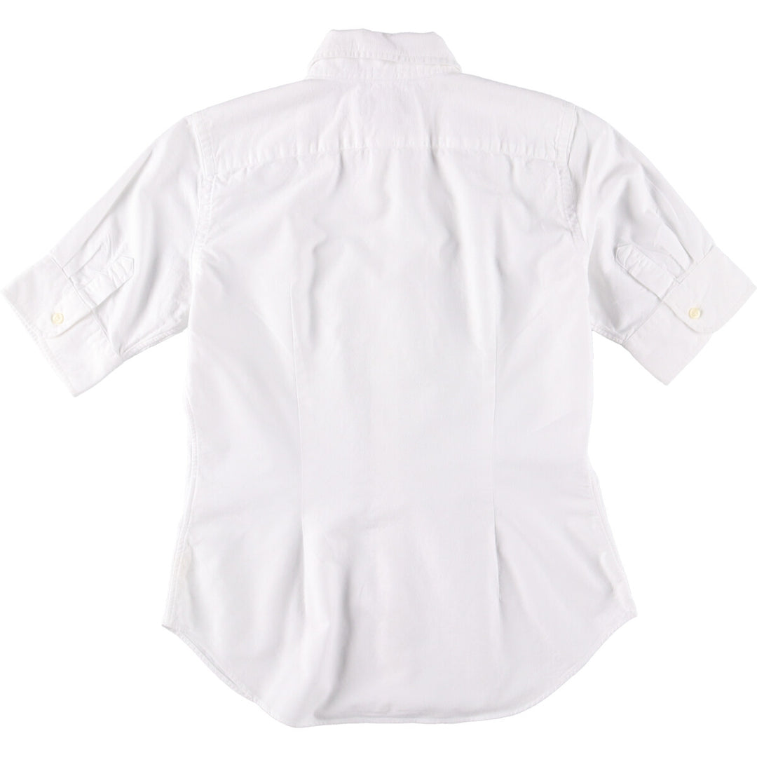 Ralph Lauren SLIM FIT Slim fit 5/8 sleeve button down short sleeve cotton shirt Men's S size cotton white type Vintage Second Hand