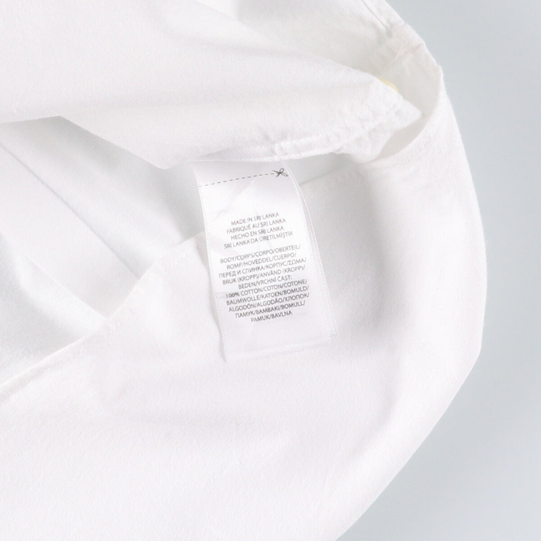Ralph Lauren SLIM FIT Slim fit 5/8 sleeve button down short sleeve cotton shirt Men's S size cotton white type Vintage Second Hand