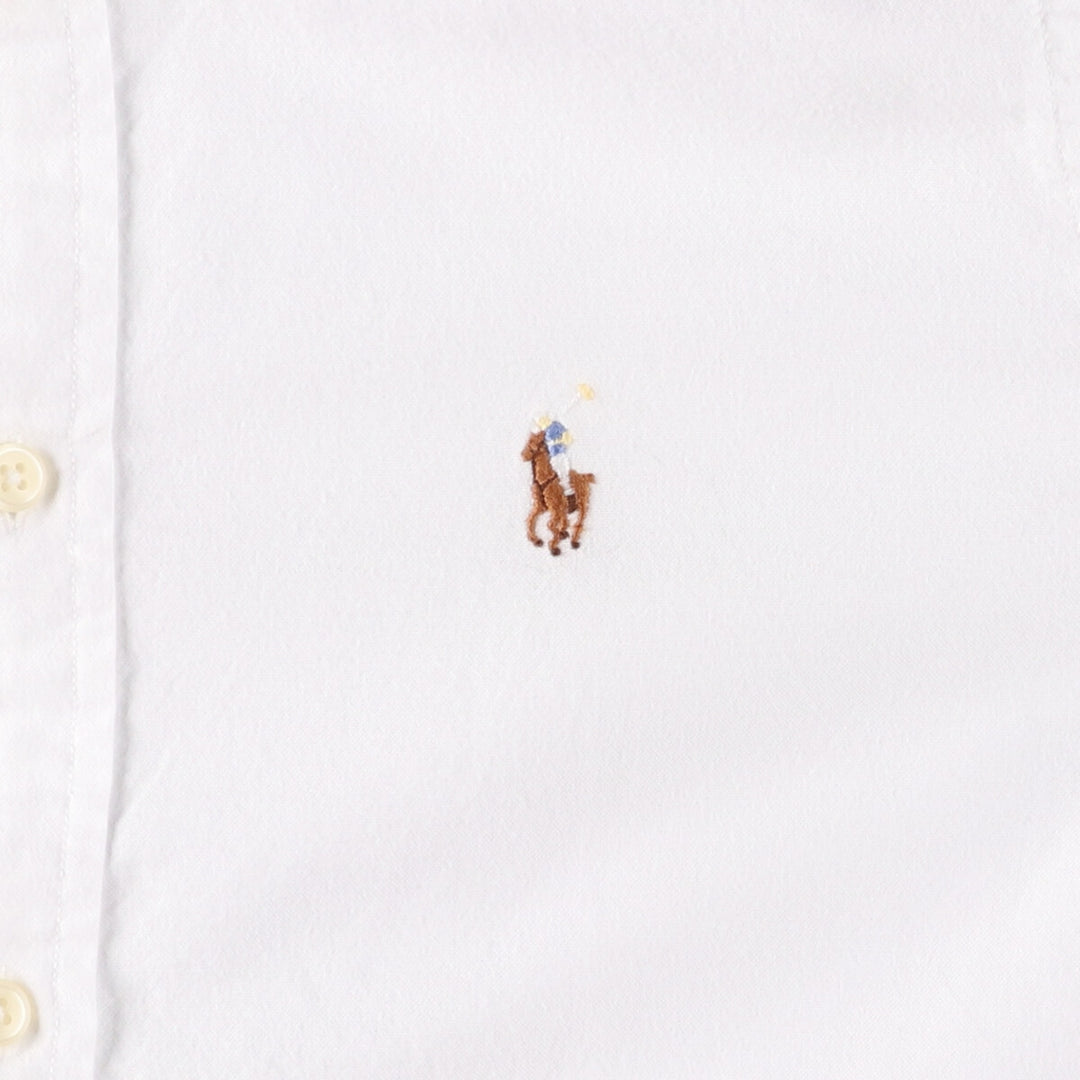 Ralph Lauren SLIM FIT Slim fit 5/8 sleeve button down short sleeve cotton shirt Men's S size cotton white type Vintage Second Hand