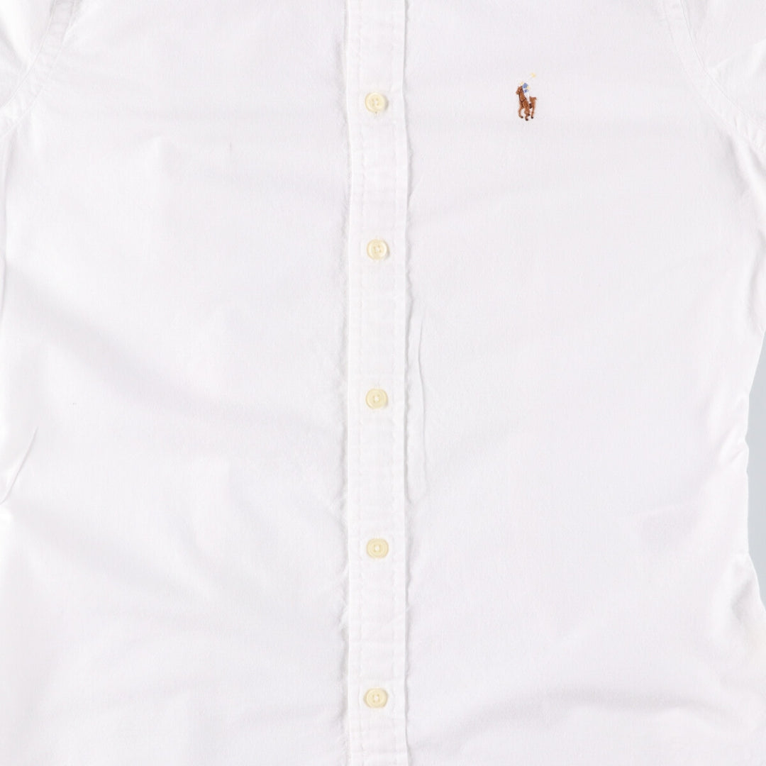 Ralph Lauren SLIM FIT Slim fit 5/8 sleeve button down short sleeve cotton shirt Men's S size cotton white type Vintage Second Hand