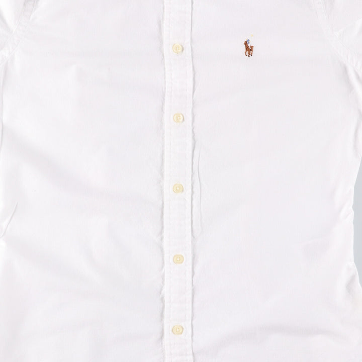 Ralph Lauren SLIM FIT Slim fit 5/8 sleeve button down short sleeve cotton shirt Men's S size cotton white type Vintage Second Hand