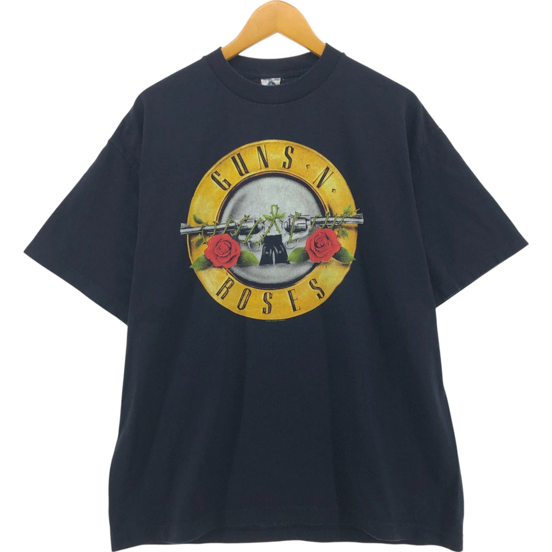 00'S ALSTYLE GUNS N' ROSES Band T-shirt, Band Tee, Men's XL size cotton black type Vintage Second Hand