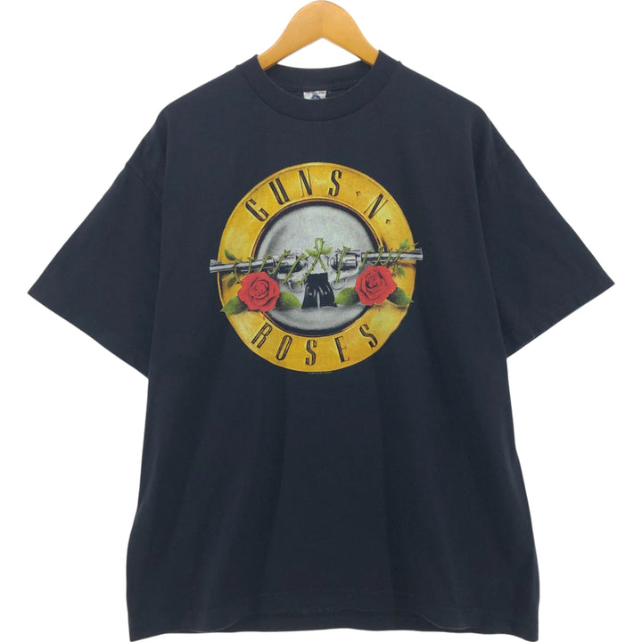 00'S ALSTYLE GUNS N' ROSES Band T-shirt, Band Tee, Men's XL size cotton black type Vintage Second Hand