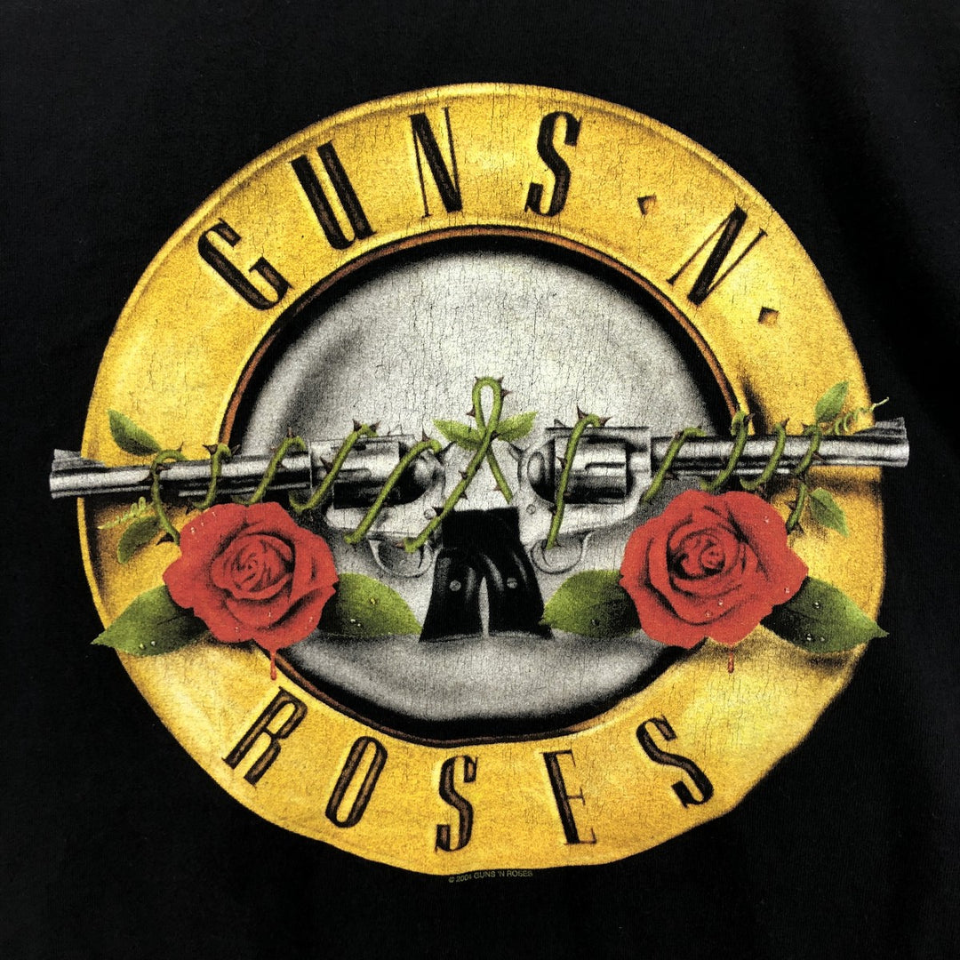 00'S ALSTYLE GUNS N' ROSES Band T-shirt, Band Tee, Men's XL size cotton black type Vintage Second Hand