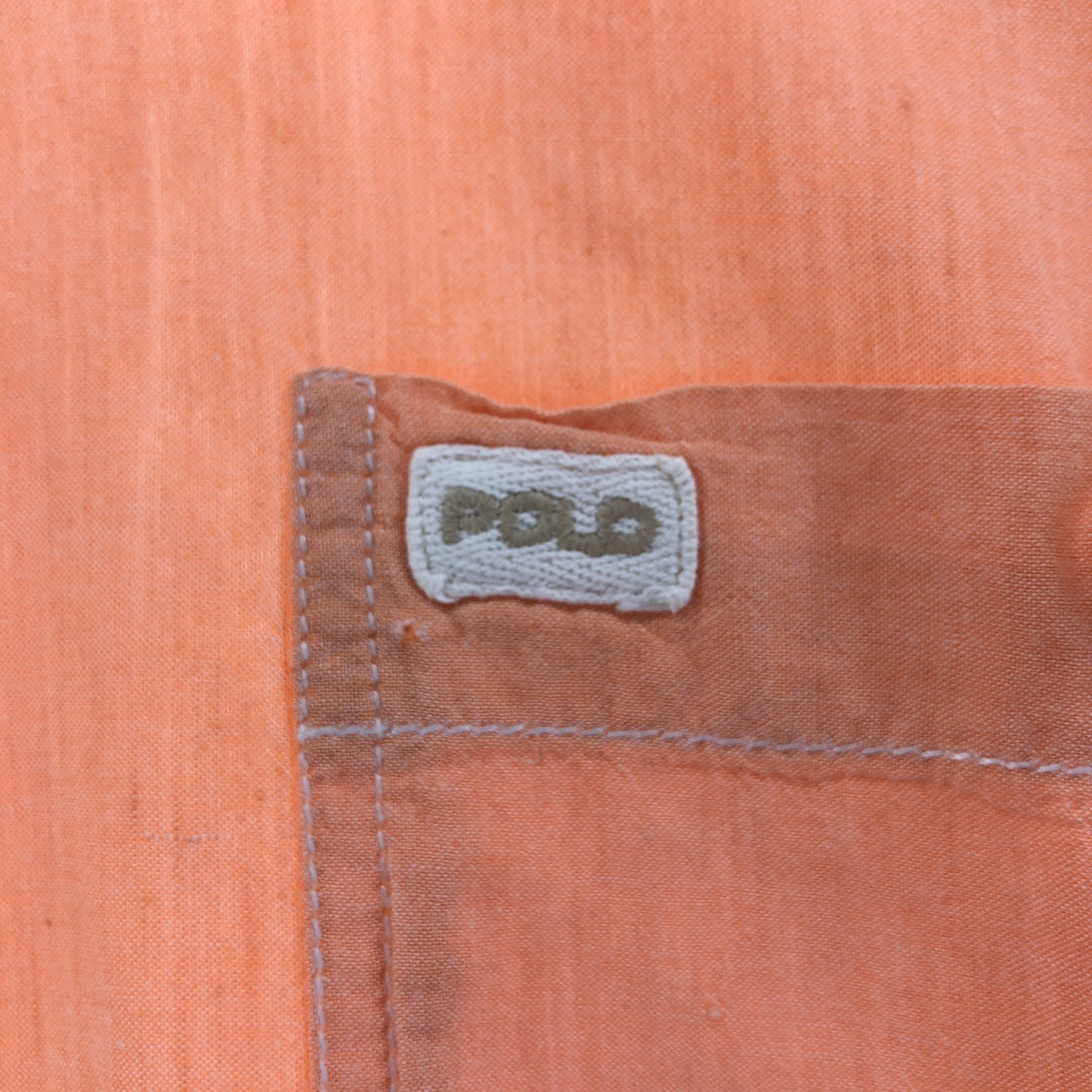 Ralph Lauren POLO SPORT Polo Sport Polo Sports Short Sleeve Cotton Shirt Men's L Size cotton orange type Vintage Second Hand