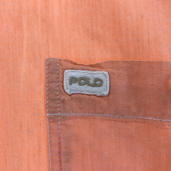 Ralph Lauren POLO SPORT Polo Sport Polo Sports Short Sleeve Cotton Shirt Men's L Size cotton orange type Vintage Second Hand