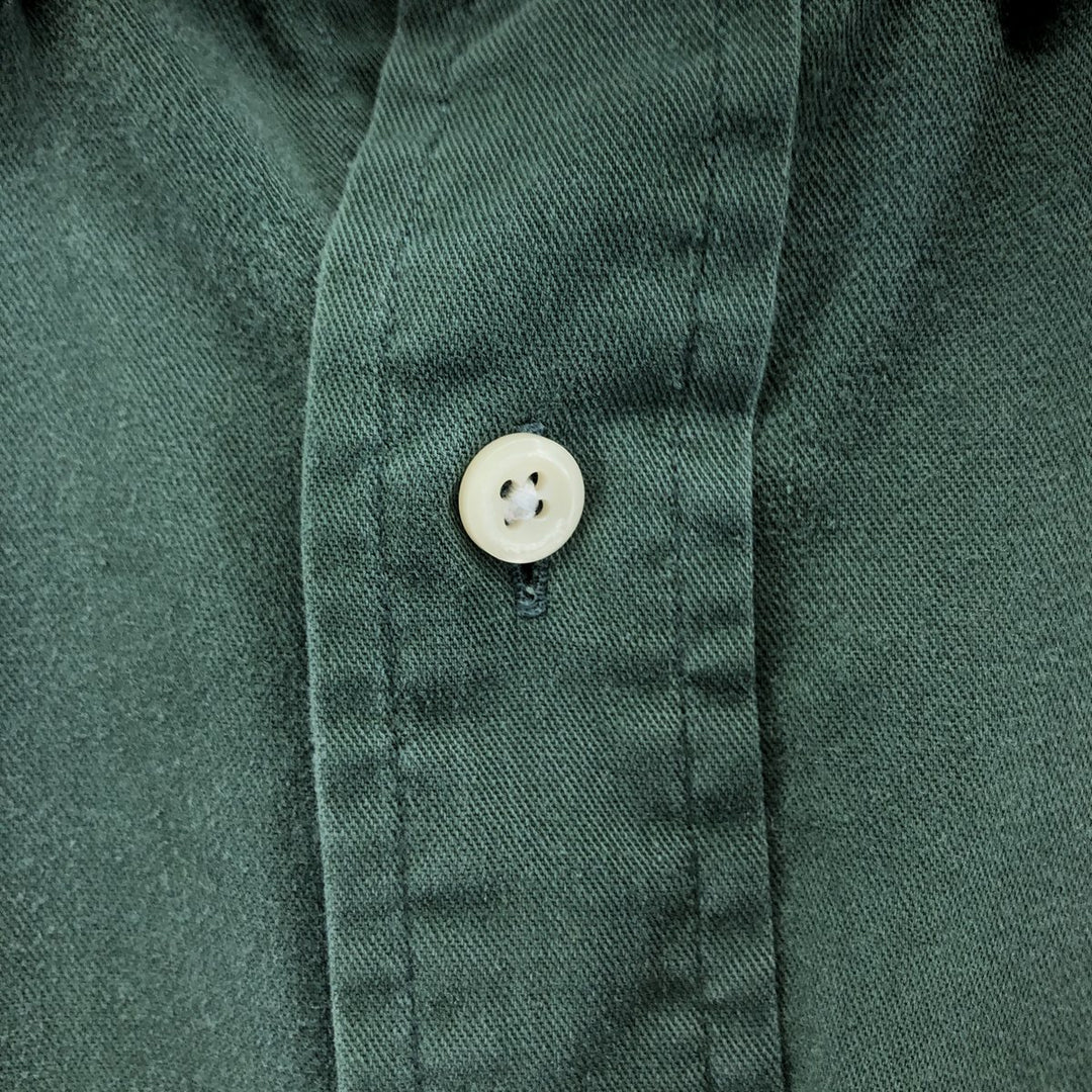 Ralph Lauren BLAIRE short sleeve button down shirt, men's size L cotton Green type dark green Vintage Second Hand