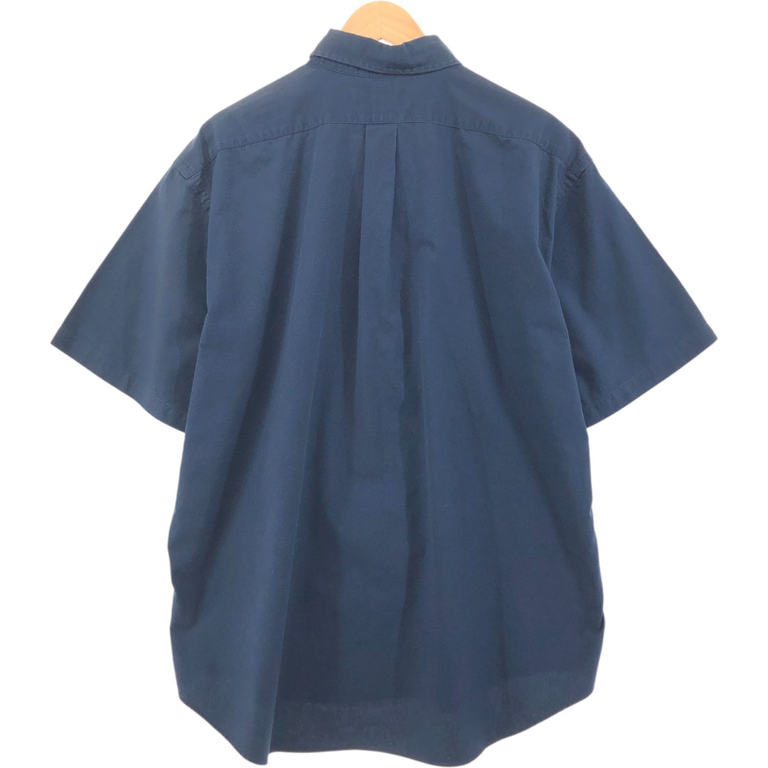 Ralph Lauren BLAKE short sleeve button down shirt, men's XL size cotton navy blue type Vintage Second Hand
