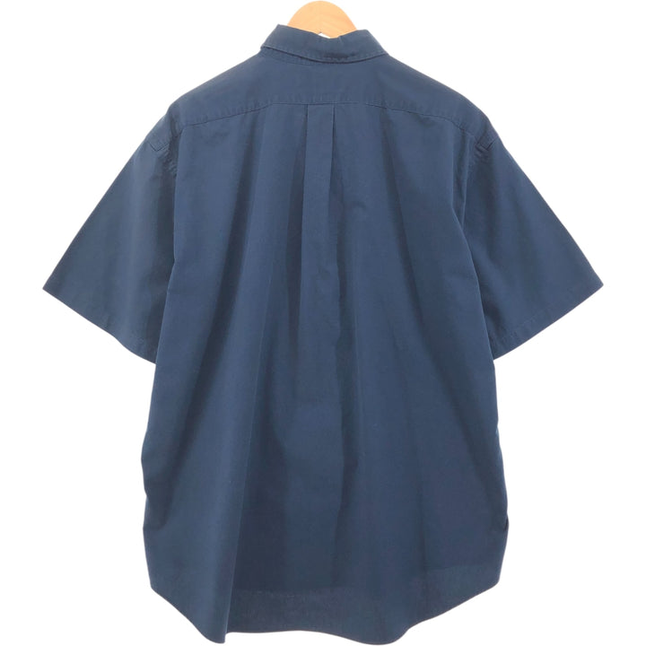 Ralph Lauren BLAKE short sleeve button down shirt, men's XL size cotton navy blue type Vintage Second Hand