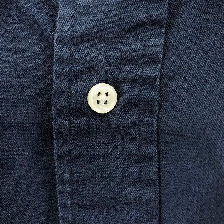 Ralph Lauren BLAKE short sleeve button down shirt, men's XL size cotton navy blue type Vintage Second Hand