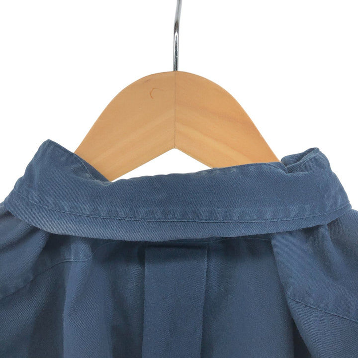 Ralph Lauren BLAKE short sleeve button down shirt, men's XL size cotton navy blue type Vintage Second Hand