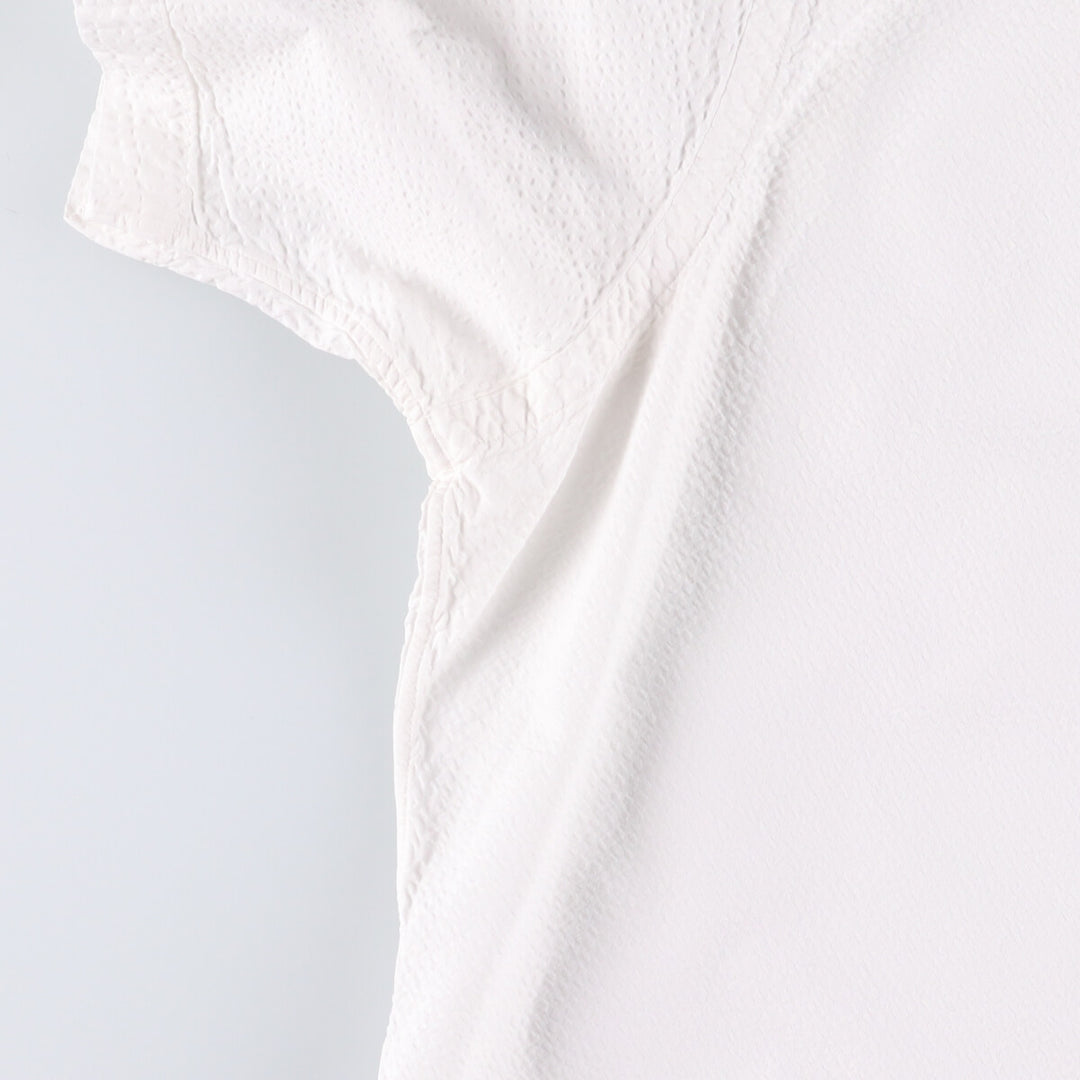 Ralph Lauren Classic Fit Seersucker Short Sleeve Button Down Shirt, Men's Size L cotton white type Vintage Second Hand