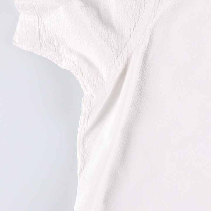 Ralph Lauren Classic Fit Seersucker Short Sleeve Button Down Shirt, Men's Size L cotton white type Vintage Second Hand