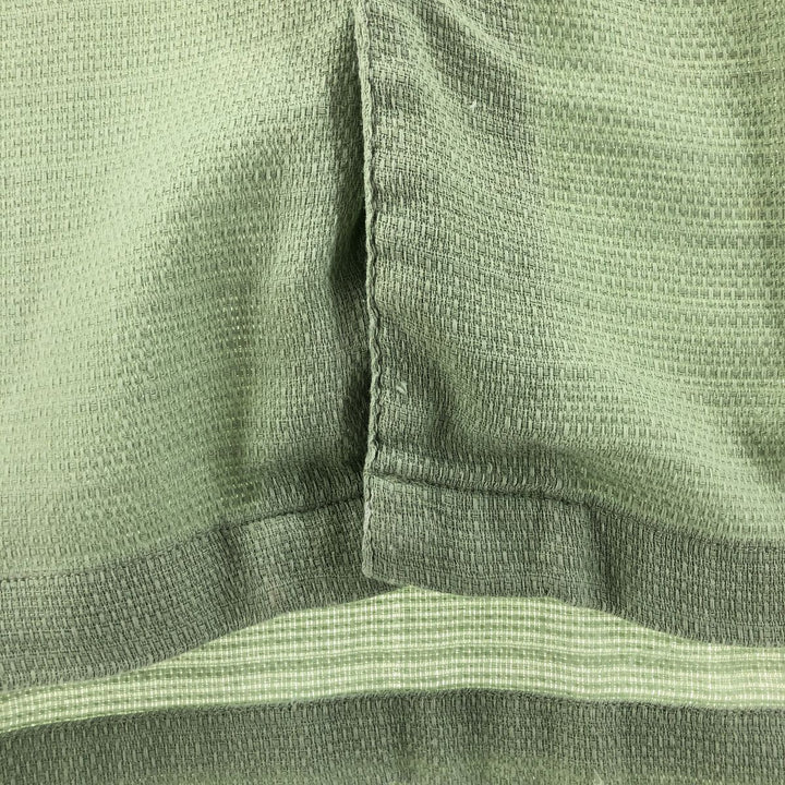 90'S Ralph Lauren Chaps, Short Sleeve, Open Collar, Cotton x Polyester Shirt, Box Shirt, Men's L Size cotton Mint green Vintage Second Hand