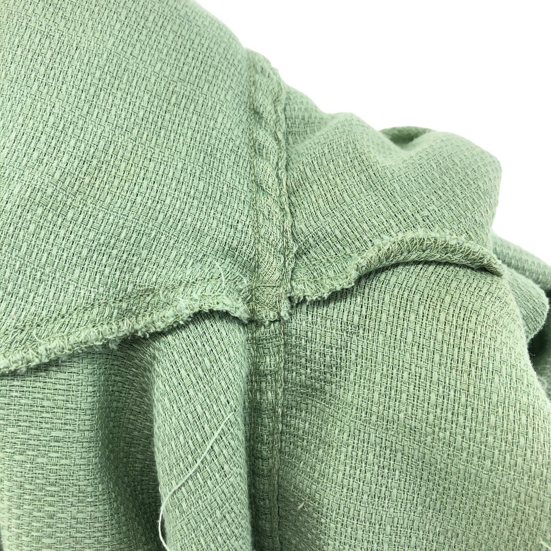 90'S Ralph Lauren Chaps, Short Sleeve, Open Collar, Cotton x Polyester Shirt, Box Shirt, Men's L Size cotton Mint green Vintage Second Hand