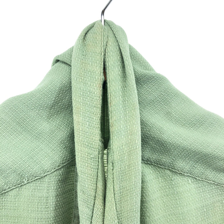 90'S Ralph Lauren Chaps, Short Sleeve, Open Collar, Cotton x Polyester Shirt, Box Shirt, Men's L Size cotton Mint green Vintage Second Hand