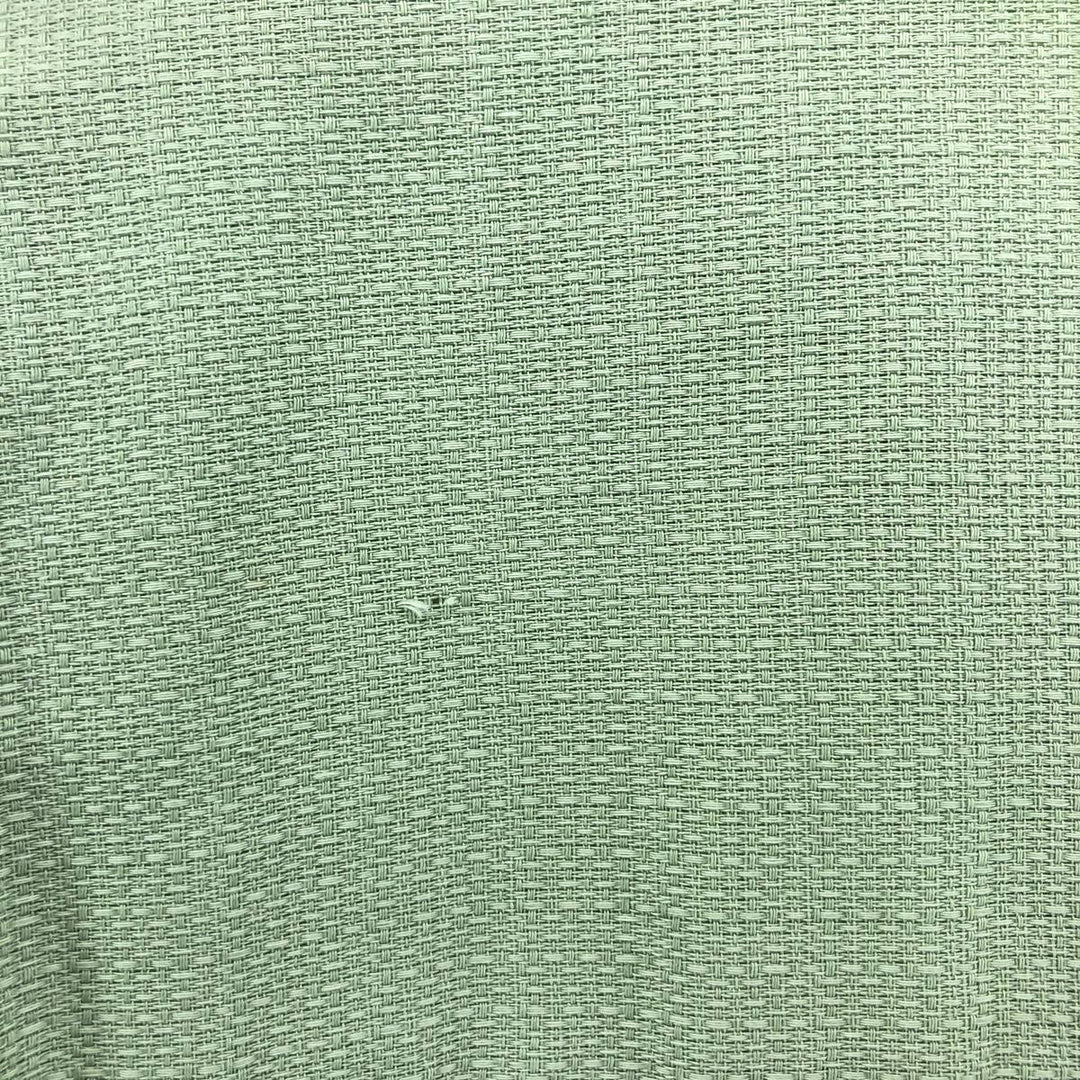 90'S Ralph Lauren Chaps, Short Sleeve, Open Collar, Cotton x Polyester Shirt, Box Shirt, Men's L Size cotton Mint green Vintage Second Hand