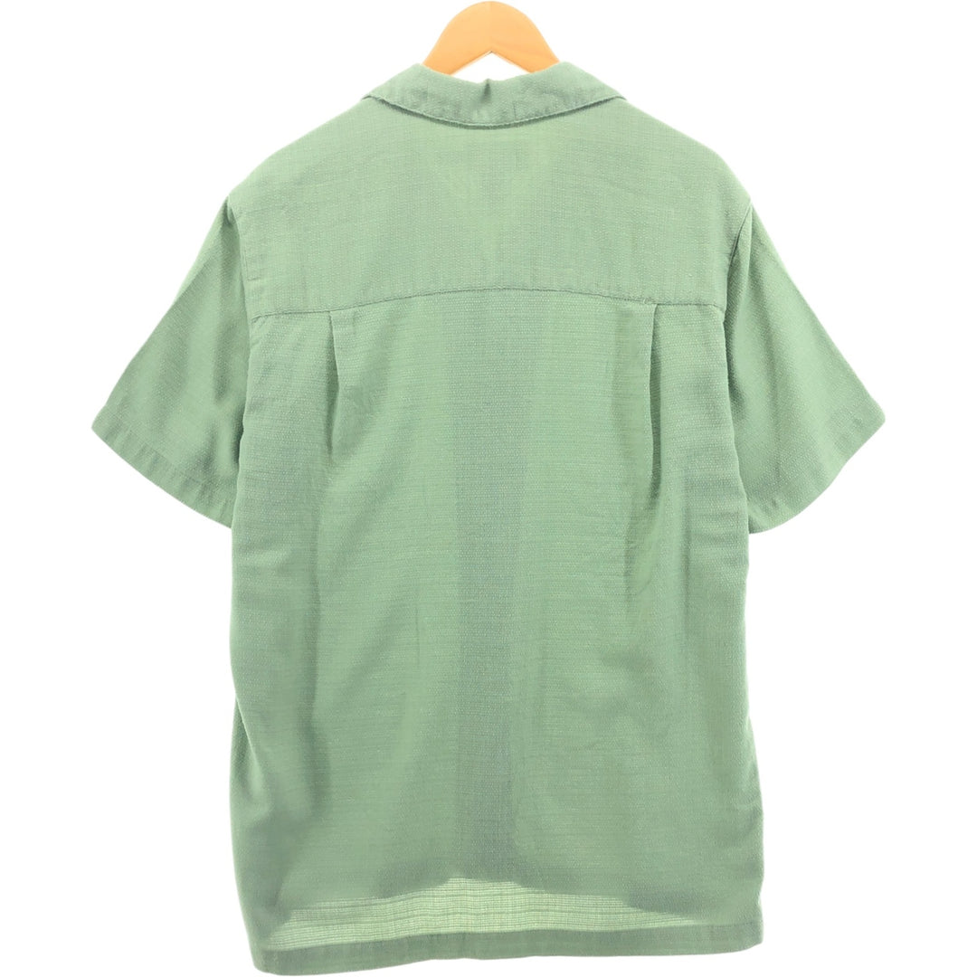 90'S Ralph Lauren Chaps, Short Sleeve, Open Collar, Cotton x Polyester Shirt, Box Shirt, Men's S Size, Vintage cotton Mint green Vintage Second Hand