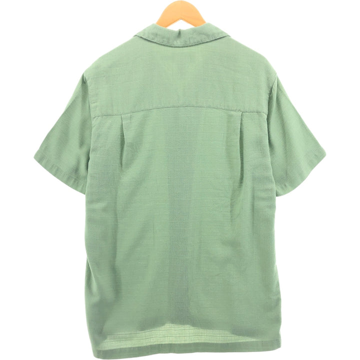 90'S Ralph Lauren Chaps, Short Sleeve, Open Collar, Cotton x Polyester Shirt, Box Shirt, Men's S Size, Vintage cotton Mint green Vintage Second Hand