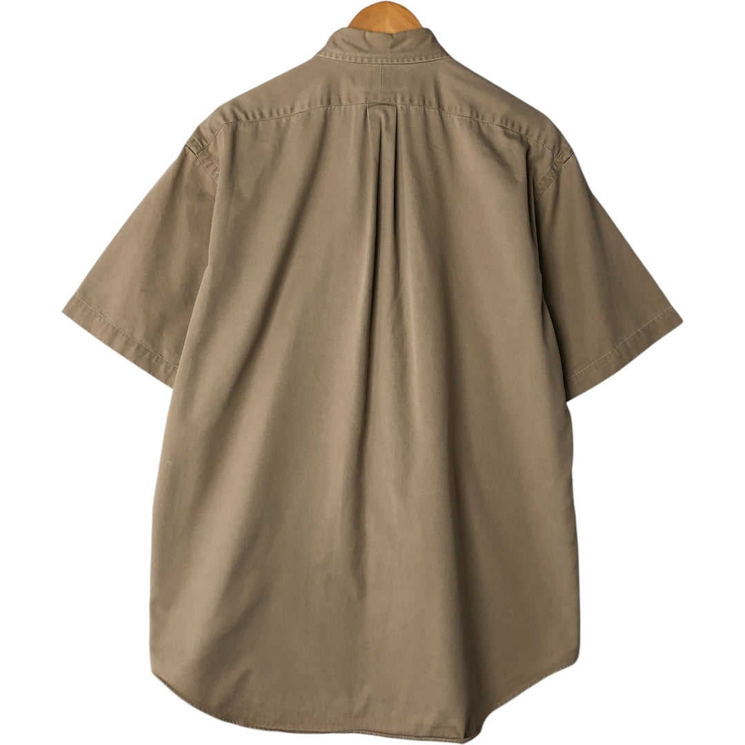 Ralph Lauren BLAKE short sleeve button down shirt, men's size L cotton Beige type Vintage Second Hand