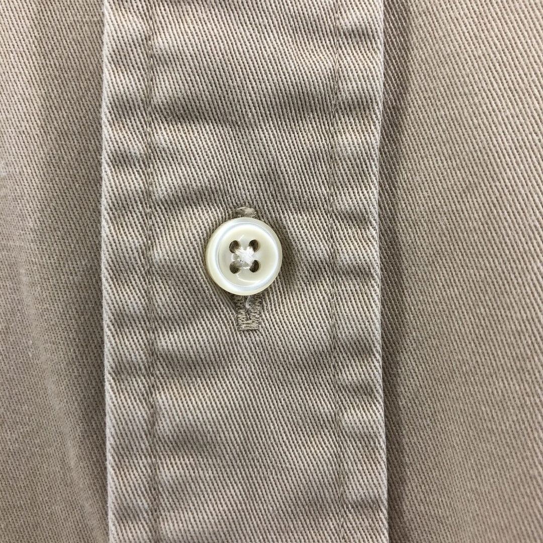 Ralph Lauren BLAKE short sleeve button down shirt, men's size L cotton Beige type Vintage Second Hand