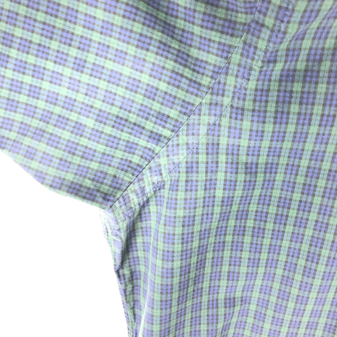 Ralph Lauren BLAKE Blackwatch Check Short Sleeve Button Down Check Shirt Men's L size cotton navy blue type Vintage Second Hand