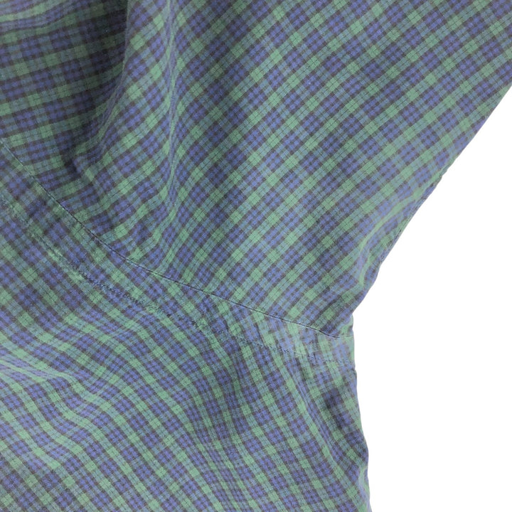 Ralph Lauren BLAKE Blackwatch Check Short Sleeve Button Down Check Shirt Men's L size cotton navy blue type Vintage Second Hand