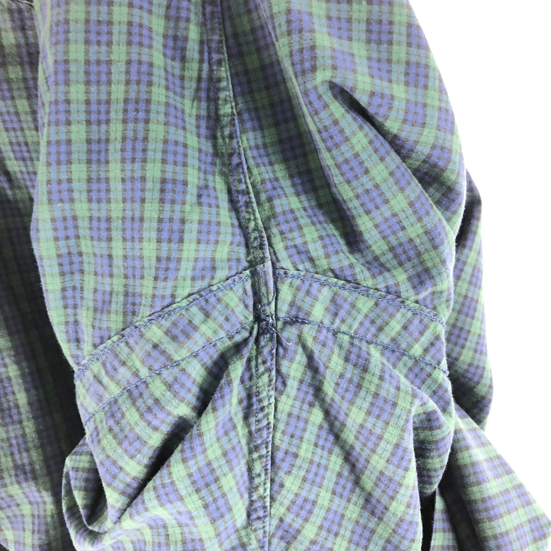 Ralph Lauren BLAKE Blackwatch Check Short Sleeve Button Down Check Shirt Men's L size cotton navy blue type Vintage Second Hand