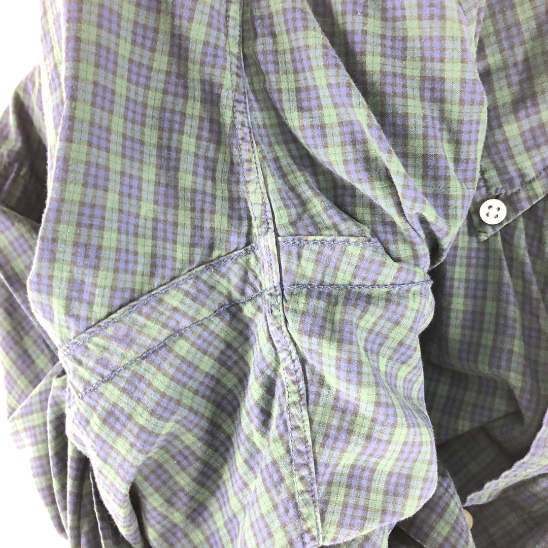 Ralph Lauren BLAKE Blackwatch Check Short Sleeve Button Down Check Shirt Men's L size cotton navy blue type Vintage Second Hand