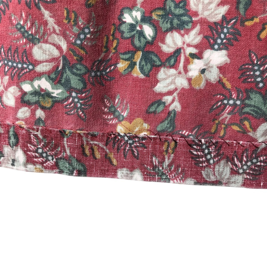 90'S Reyn Spooner Swimsuit Tag All-Over Print Pullover Button-Down Hawaiian Aloha Shirt Box Shirt Men's XL Size cotton red type Vintage Second Hand