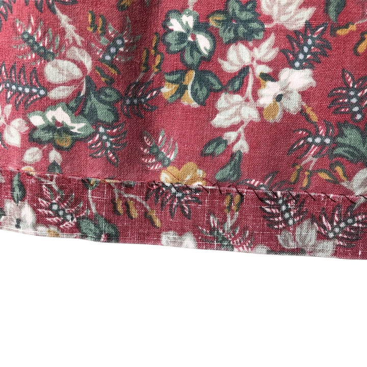 90'S Reyn Spooner Swimsuit Tag All-Over Print Pullover Button-Down Hawaiian Aloha Shirt Box Shirt Men's XL Size cotton red type Vintage Second Hand