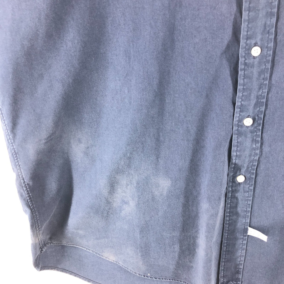 Ralph Lauren short sleeve button down shirt, men's XL size cotton navy blue type Vintage Second Hand
