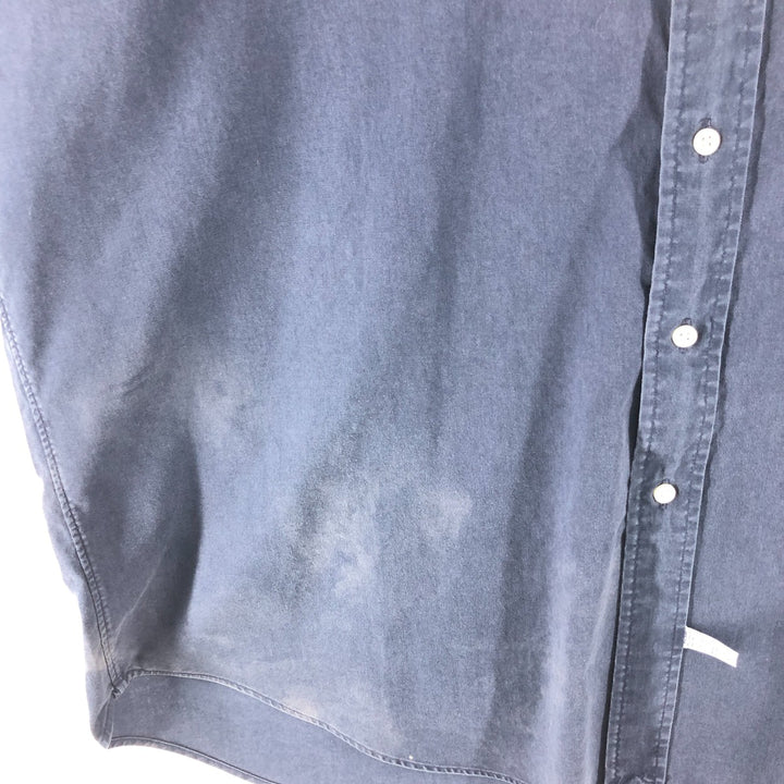 Ralph Lauren short sleeve button down shirt, men's XL size cotton navy blue type Vintage Second Hand